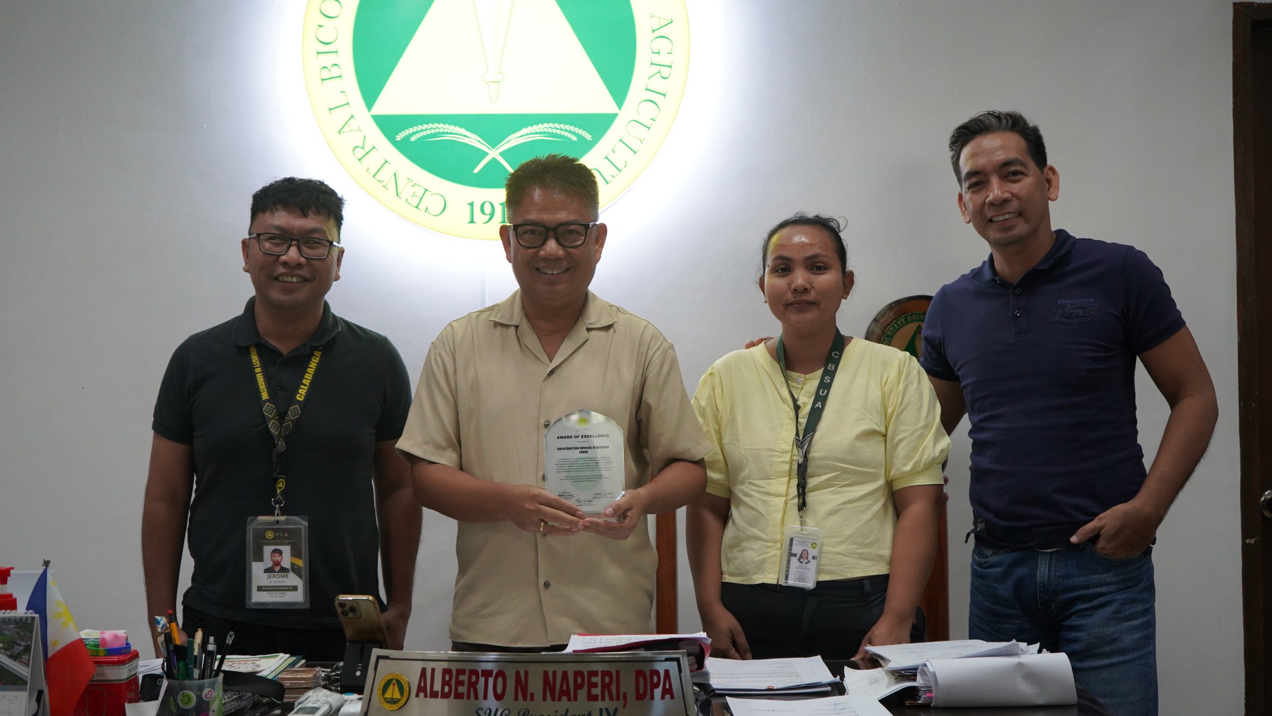 CBSUA RECEIVES AWARD OF EXCELLENCE FROM PHILWIKI COMMUNITY