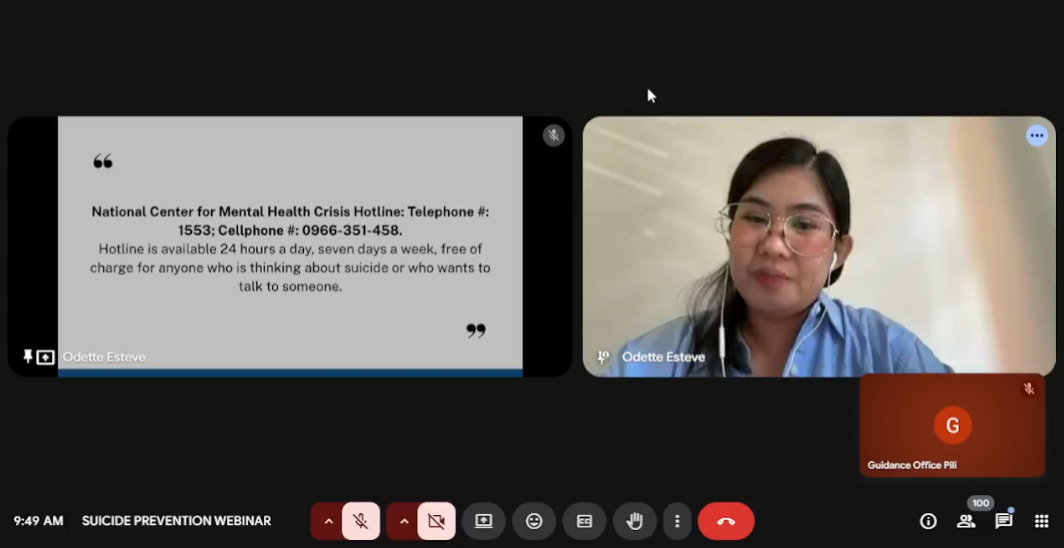 CBSUA OSAS-GUIDANCE AND COUNSELING UNIT PROMOTES OPEN CONVERSATIONS ON MENTAL HEALTH IN WEBINAR