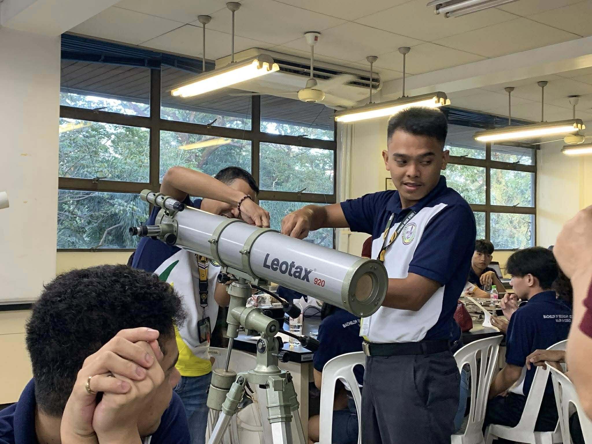 CBSUA-CDE ASTRONOMY CLASS CONDUCTS TELESCOPE SKILLS WORKSHOP AND SKY OBSERVATION AT UP NISMED