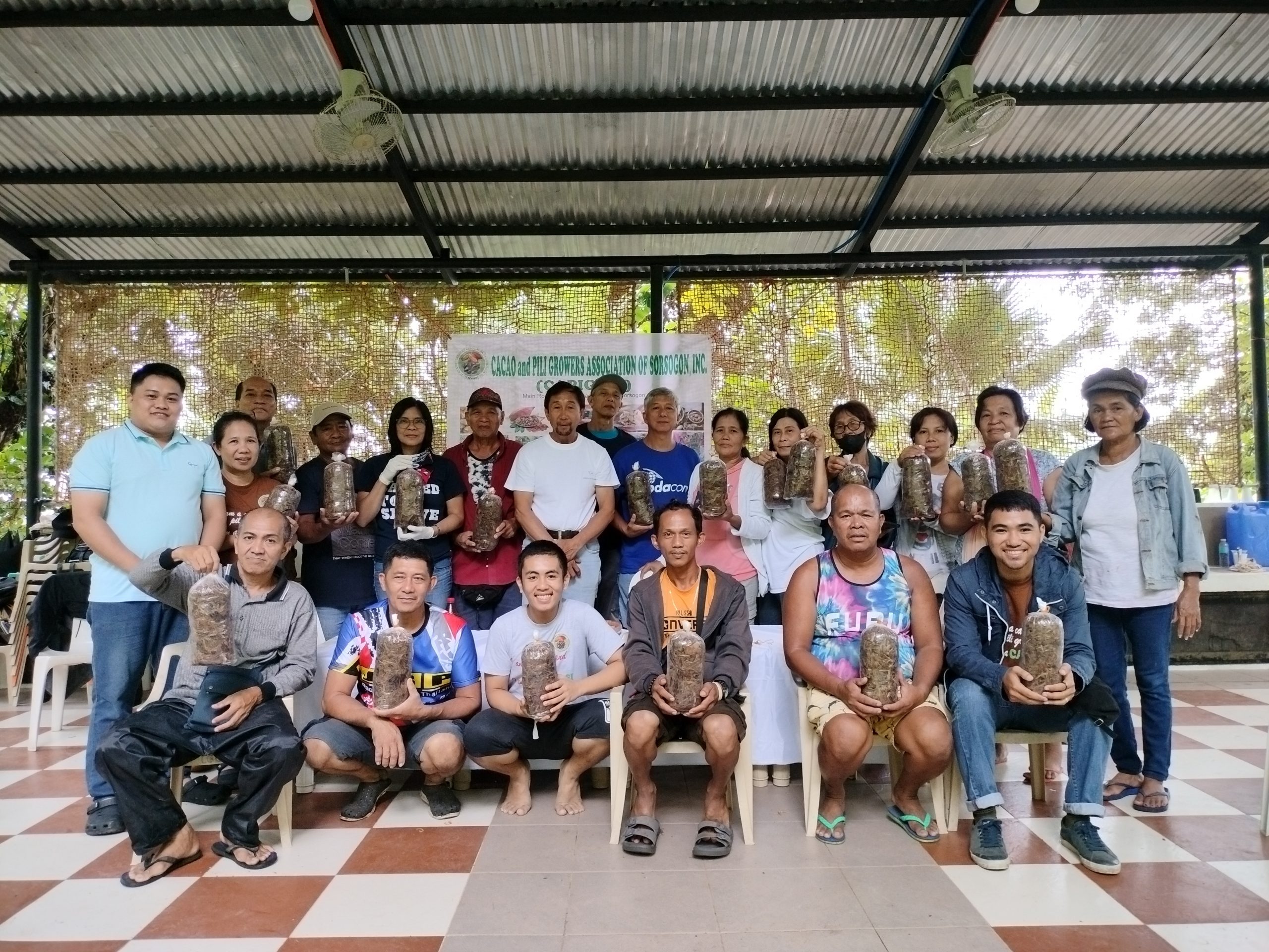 CBSUA OVPRI EMPOWERS CACAO & PILI GROWERS WITH MUSHROOM CULTIVATION TRAINING IN SORSOGON CITY