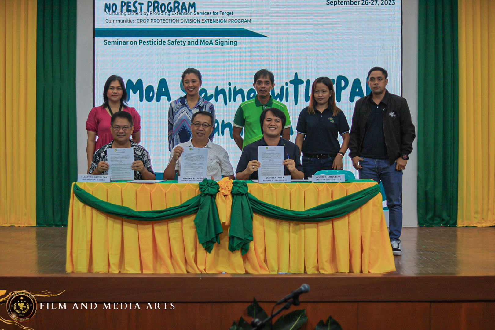 CANR, ESD HOSTS SEMINAR ON PESTICIDE SAFETY AND MOA SIGNING WITH CROP PROTECTION ASSOCIATION OF THE PHILIPPINES Inc. (CPAP) AND FERTILIZERS AND PESTICIDES AUTHORITY (FPA)